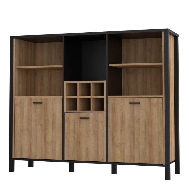 High Rock Shelf Unit in Matt Black/Riviera Oak – image 3