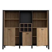 High Rock Shelf Unit in Matt Black/Riviera Oak – image 5