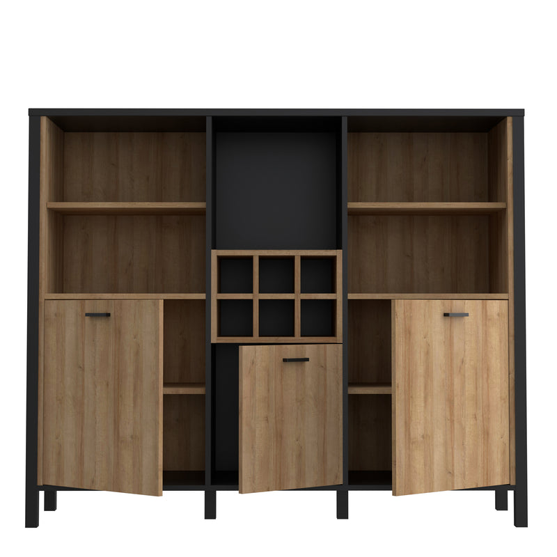 High Rock Shelf Unit in Matt Black/Riviera Oak – image 5