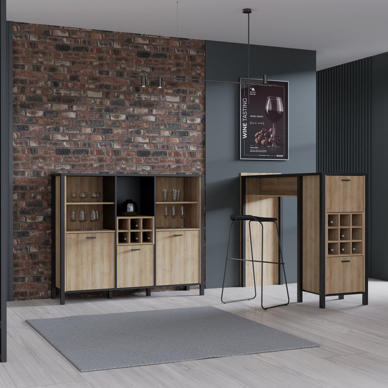 High Rock Shelf Unit in Matt Black/Riviera Oak – image 7