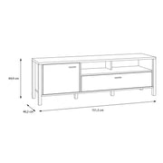 High Rock TV Unit in Matt Black/Riviera Oak – image 7