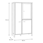 High Rock Small Display Cabinet in Matt Black/Riviera Oak – image 10