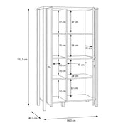 High Rock Small Display Cabinet in Matt Black/Riviera Oak – image 11