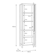 High Rock Wide Display Cabinet in Matt Black/Riviera Oak – image 10