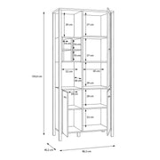 High Rock Display Cabinet in Matt Black/Riviera Oak – image 12