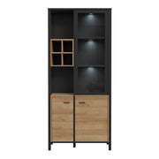 High Rock Display Cabinet in Matt Black/Riviera Oak – image 6