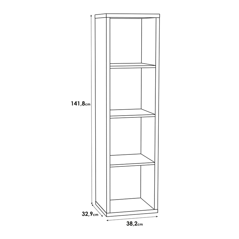 Mauro 3 Shelves Storage Unit in Artisan – Matt White – image 7