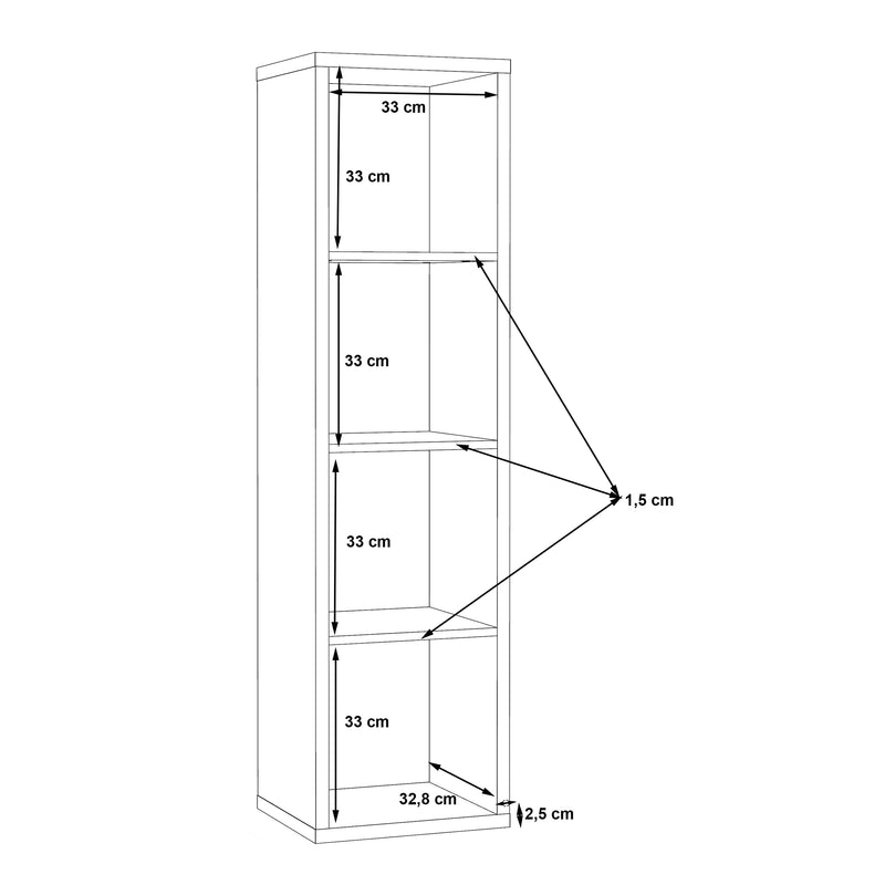 Mauro 3 Shelves Storage Unit in Artisan – Artisan Oak – image 8