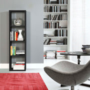 Mauro 3 Shelves Storage Unit in Artisan – Matt Black – image 3