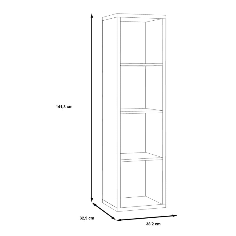 Mauro 3 Shelves Storage Unit in Artisan – Matt Black – image 7