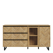 Nikomedes Sideboard in Spica Oak/Matt Black/Bartex Oak – image 2