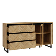 Nikomedes Sideboard in Spica Oak/Matt Black/Bartex Oak – image 3