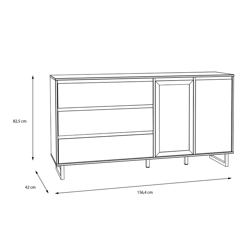 Nikomedes Sideboard in Spica Oak/Matt Black/Bartex Oak – image 9