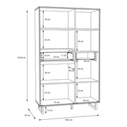Nikomedes Display Cabinet in Spica Oak/Matt Black/Bartex Oak – image 9