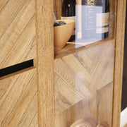 Nikomedes Display Cabinet in Spica Oak/Matt Black/Bartex Oak – image 6