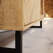 Nikomedes Display Cabinet in Spica Oak/Matt Black/Bartex Oak – image 7