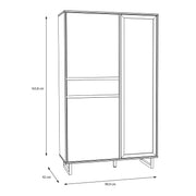 Nikomedes Display Cabinet in Spica Oak/Matt Black/Bartex Oak – image 8