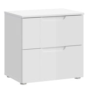 Sienna Bedside in White/White High Gloss – image 1
