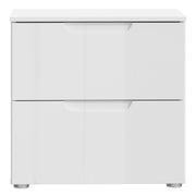 Sienna Bedside in White/White High Gloss – image 2