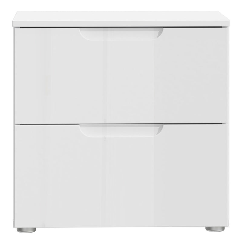 Sienna Bedside in White/White High Gloss – image 2