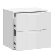 Sienna Bedside in White/White High Gloss – image 3