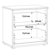 Sienna Bedside in White/White High Gloss – image 9