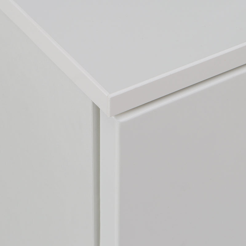 Sienna 4 Chest of Drawers 1 Door in White/White High Gloss – image 7