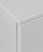 Sienna Wide Chest of 4 Drawers and 2 Doors in White/White High Gloss – image 8