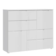 Sienna Abstract Chest of in White/White High Gloss – image 1