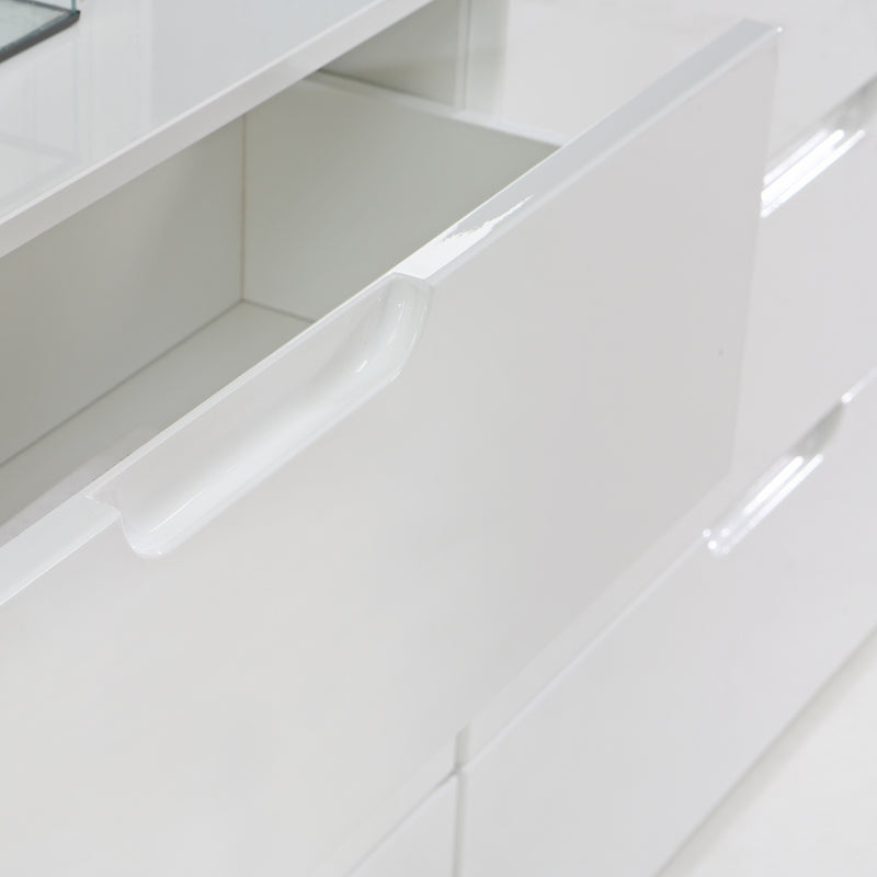 Sienna Abstract Chest of in White/White High Gloss – image 10