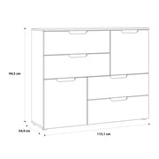 Sienna Abstract Chest of in White/White High Gloss – image 11