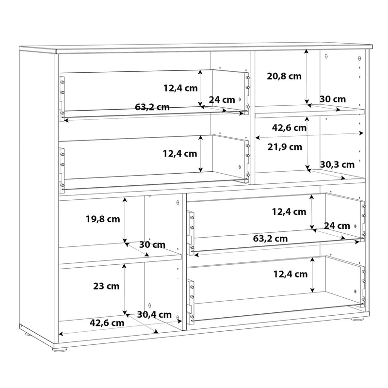 Sienna Abstract Chest of in White/White High Gloss – image 12