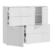 Sienna Abstract Chest of in White/White High Gloss – image 3