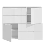 Sienna Abstract Chest of in White/White High Gloss – image 4