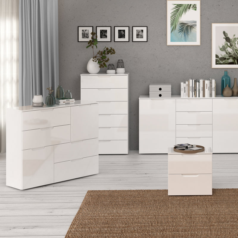 Sienna Abstract Chest of in White/White High Gloss – image 6
