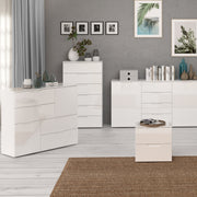 Sienna Chest of 6 Drawers in White/White High Gloss – image 4