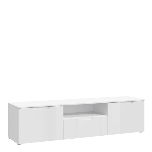 Sienna TV Unit in White/White High Gloss – image 1