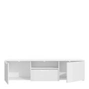 Sienna TV Unit in White/White High Gloss – image 4