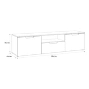 Sienna TV Unit in White/White High Gloss – image 8