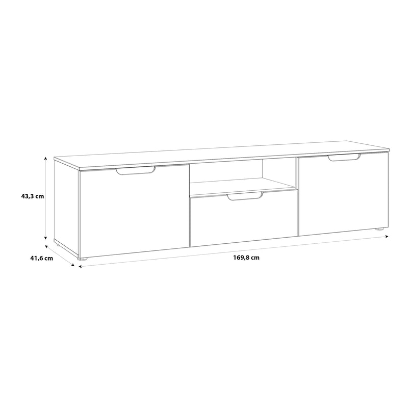 Sienna TV Unit in White/White High Gloss – image 8