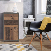Best Chest Storage Cabinet 2 Drawers 1 Door in Artisan – Grey & Rustic – image 5