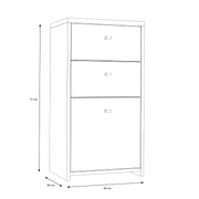 Best Chest Storage Cabinet 2 Drawers 1 Door in Artisan – Grey & Rustic – image 6