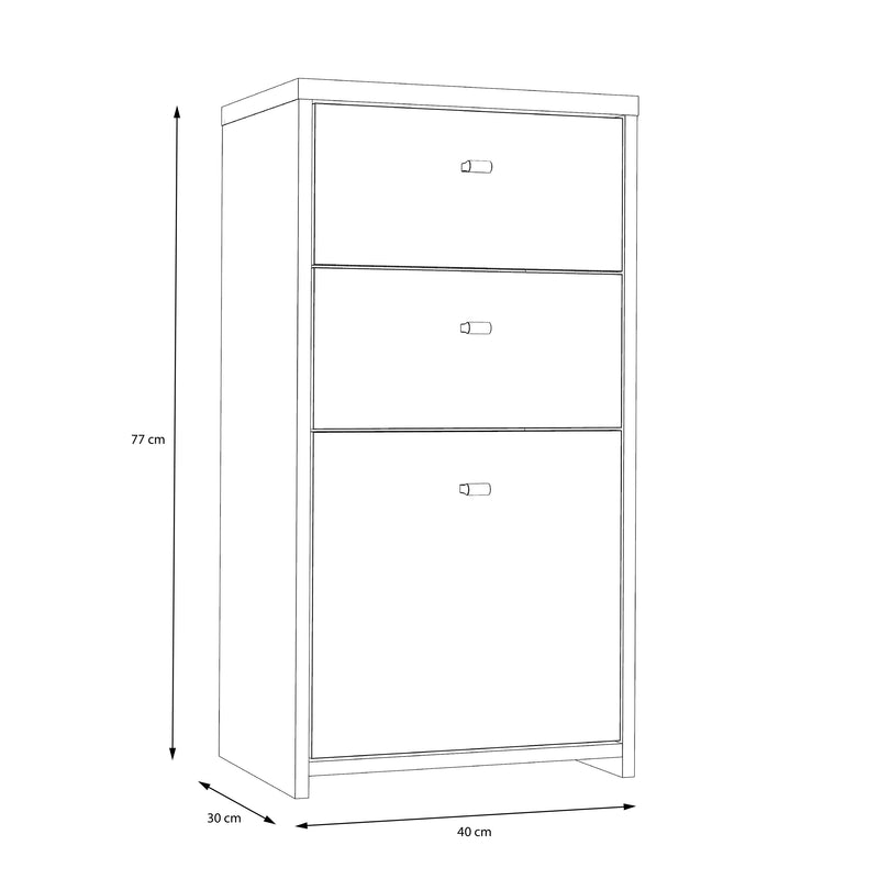 Best Chest Storage Cabinet 2 Drawers 1 Door in Artisan – Grey & Rustic – image 6