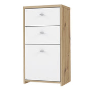 Best Chest Storage Cabinet 2 Drawers 1 Door in Artisan – Oak & White – image 3