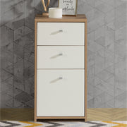 Best Chest Storage Cabinet 2 Drawers 1 Door in Artisan – Oak & White – image 7