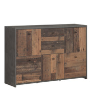 Best Chest Storage Cabinet with 2 Drawers and 5 Doors in Artisan – Grey & Rustic – image 1