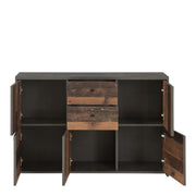 Best Chest Storage Cabinet with 2 Drawers and 5 Doors in Artisan – Grey & Rustic – image 4
