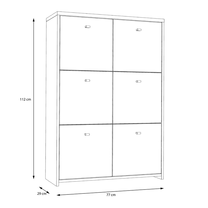 Best Chest Storage Cabinet with 6 Doors in Artisan – Grey & Rustic – image 6