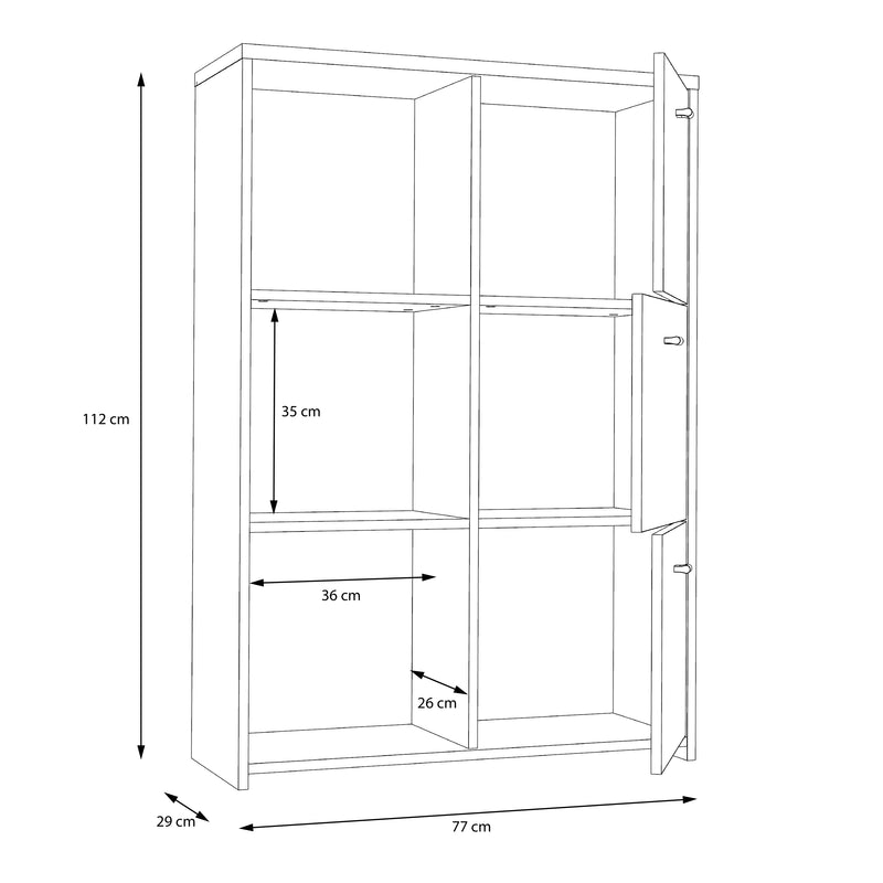 Best Chest Storage Cabinet with 6 Doors in Artisan – Grey & Rustic – image 7