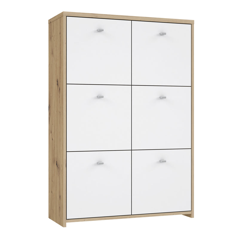Best Chest Storage Cabinet with 6 Doors in Artisan – Oak & White – image 1